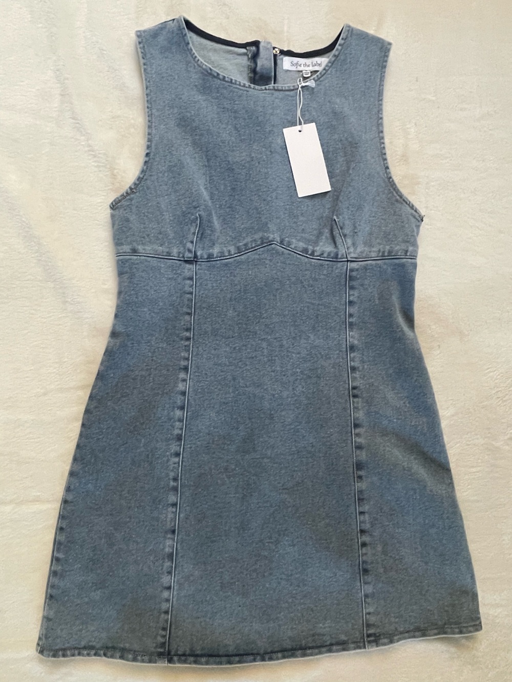 Sofie The Label Light Blue Denim Sleeveless Mini Dress – Size M - NWT - Picture 9 of 14